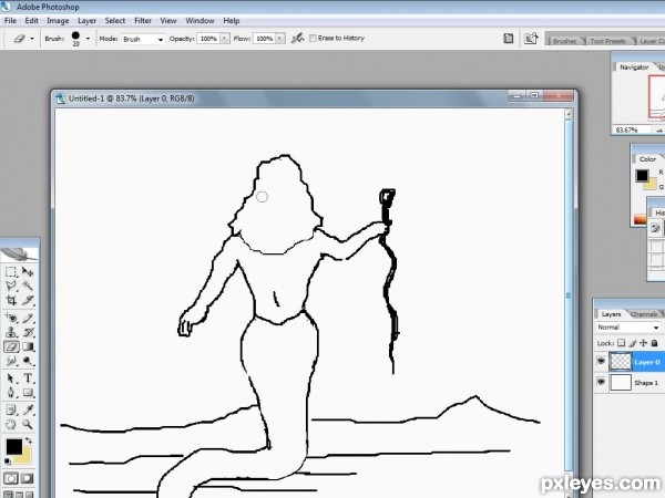 Creation of Snake man: Step 1